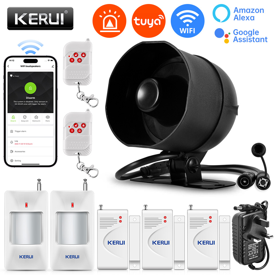 Smart Home Automation Diy - KERUI 120 dB Sirenen-Alarmsystem WiFi Tuya